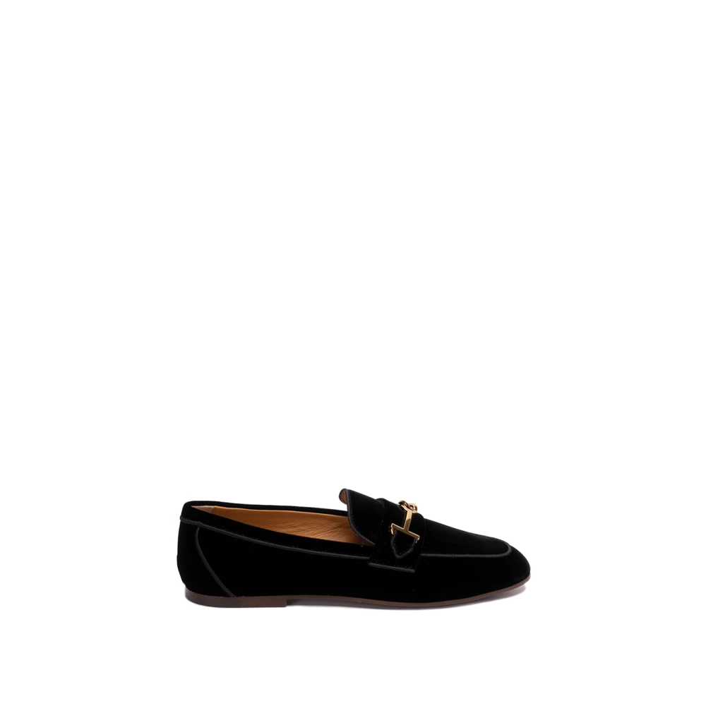 TOD'S Stijlvolle leren loafers voor dames Black Dames