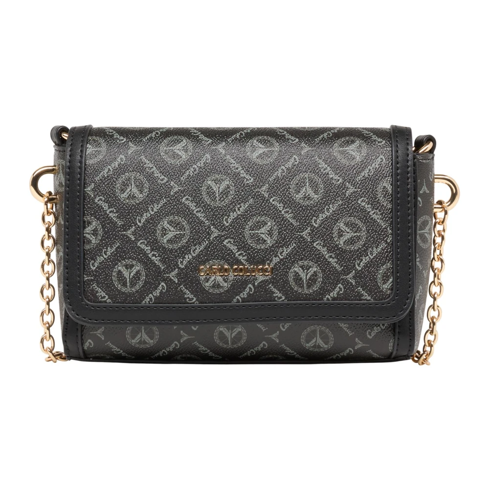 Carlo Colucci Women's Black Delia Shoulder Bag