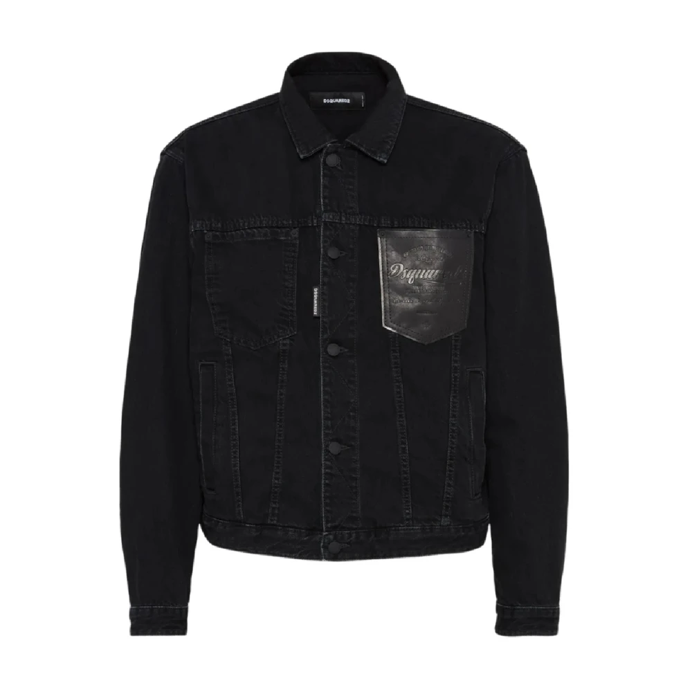 Dsquared2 Black Stylish Jacket For Men - Male - Denim Jackets - M - Jackets