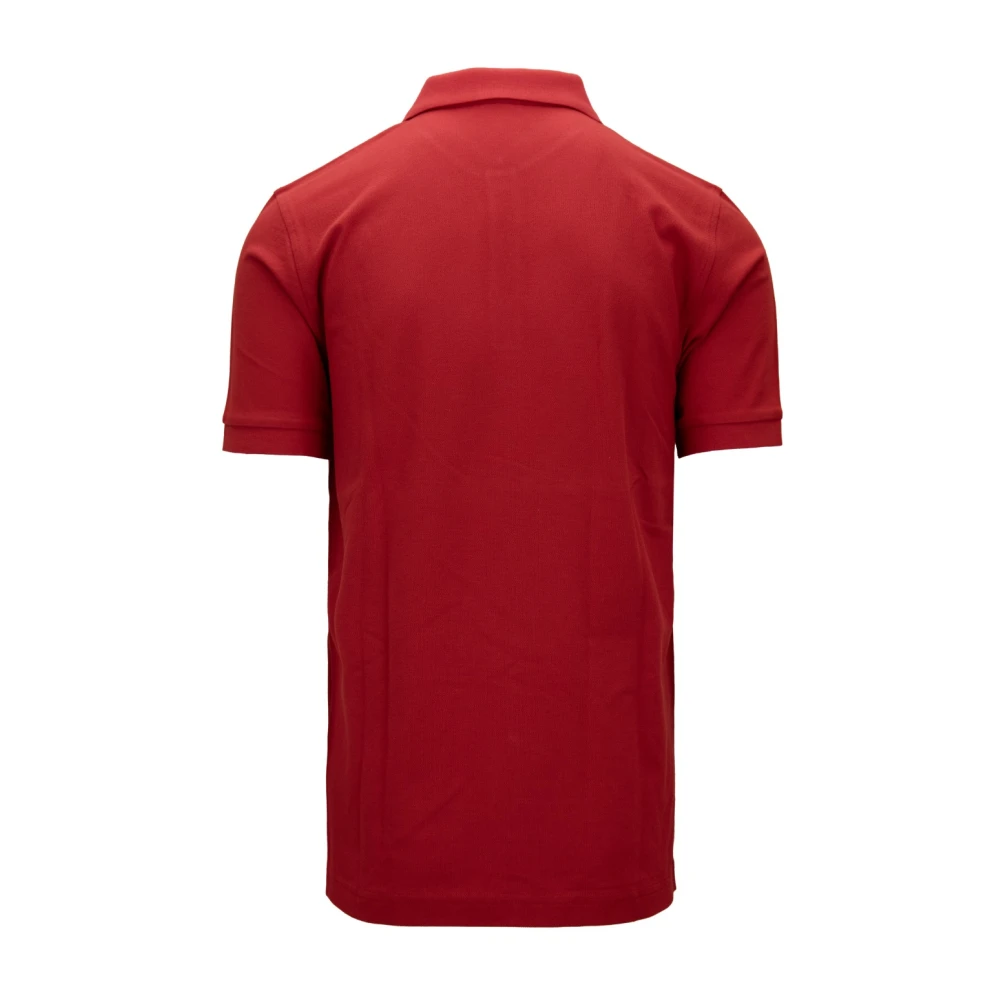 Fay Heren Button Polo Shirt Red Heren