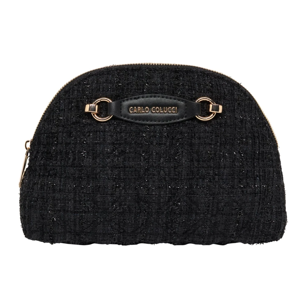 Carlo Colucci Black Small Cosmetic Bag - Female - Toilet Bags - One Size - Bags