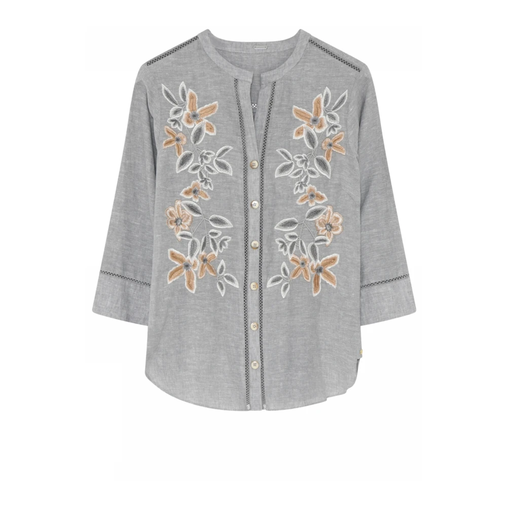 Gustav Bloemen Blouse Gray Dames