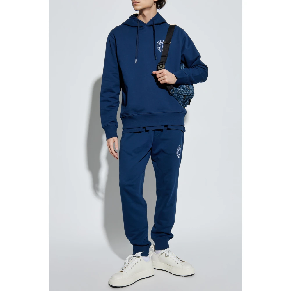 Versace Jeans Couture Sweatshirt met logo Blue Heren