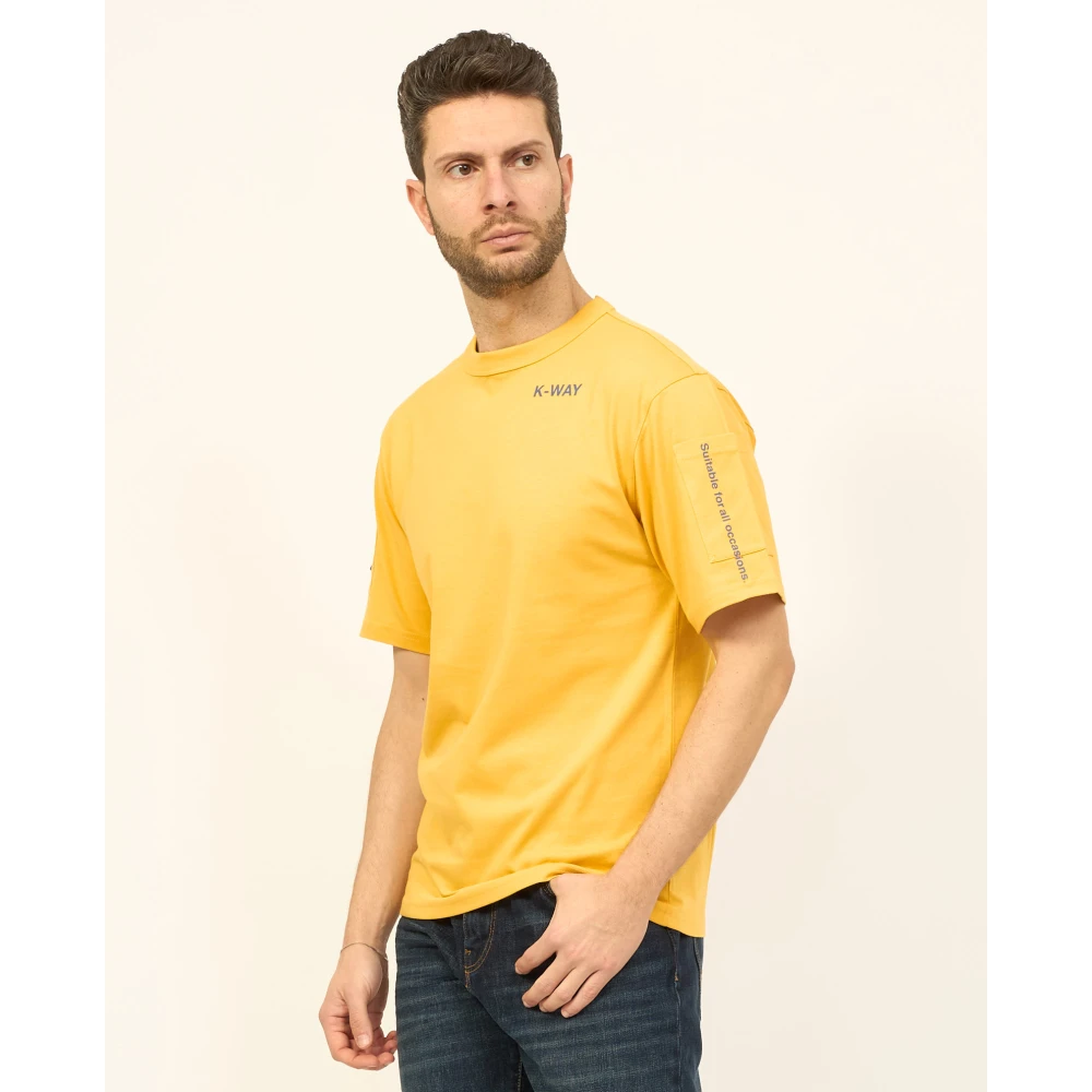 K-way T-Shirts Yellow Heren