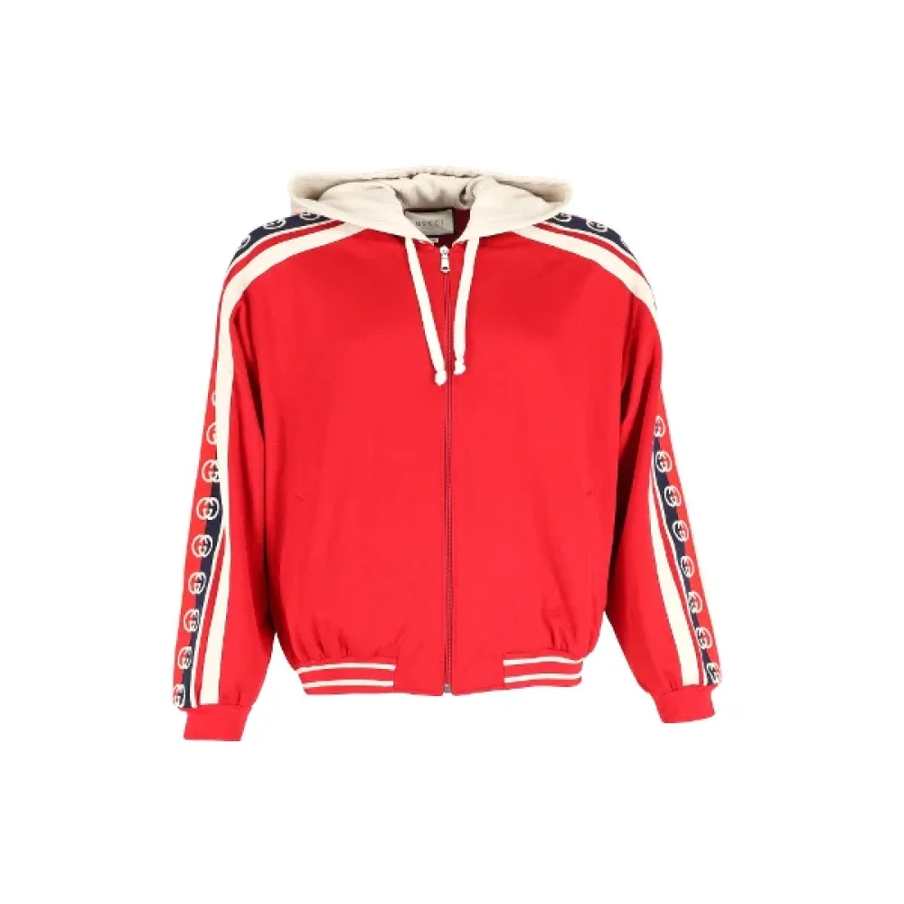 Gucci Vintage Pre-owned Cotton outerwear Red Dames