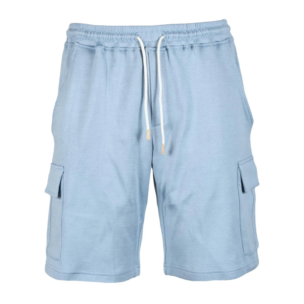 Eleventy Katoenmix Bermuda Shorts Blue Heren