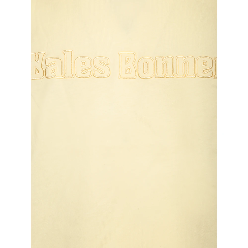 Wales Bonner Minimalistisch katoenen T-shirt Yellow Heren