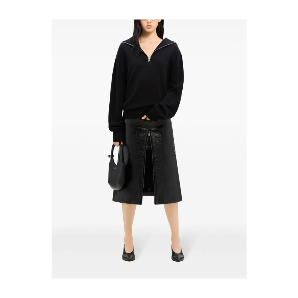 Courrèges Zwarte Sweatshirt Aw24 Damesmode Black Dames