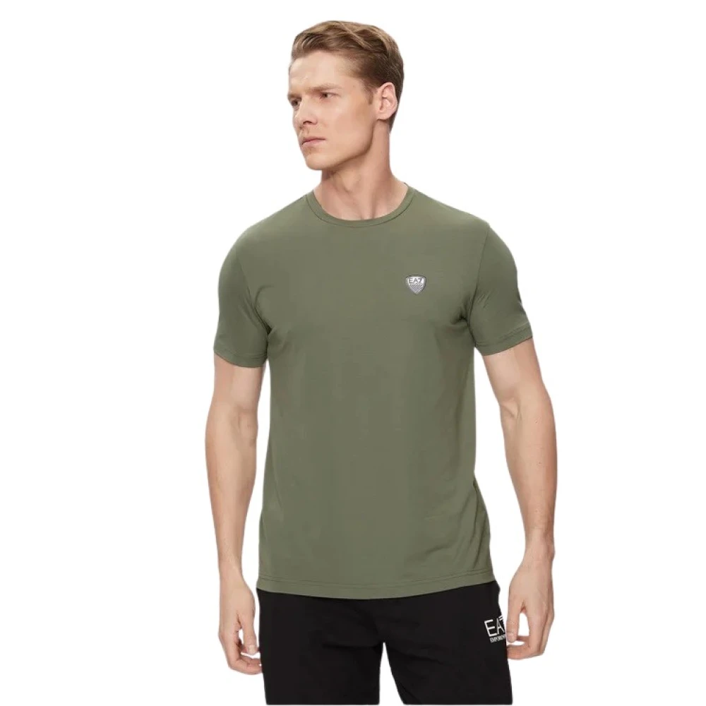 Emporio Armani EA7 Casual Katoenen T-Shirt Green Heren