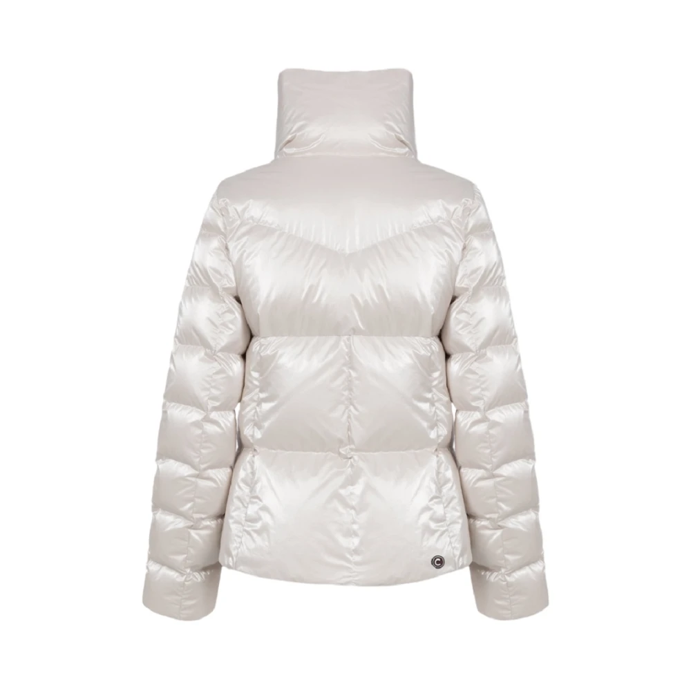 Colmar Glanzende gewatteerde jas met hoge kraag Beige Dames