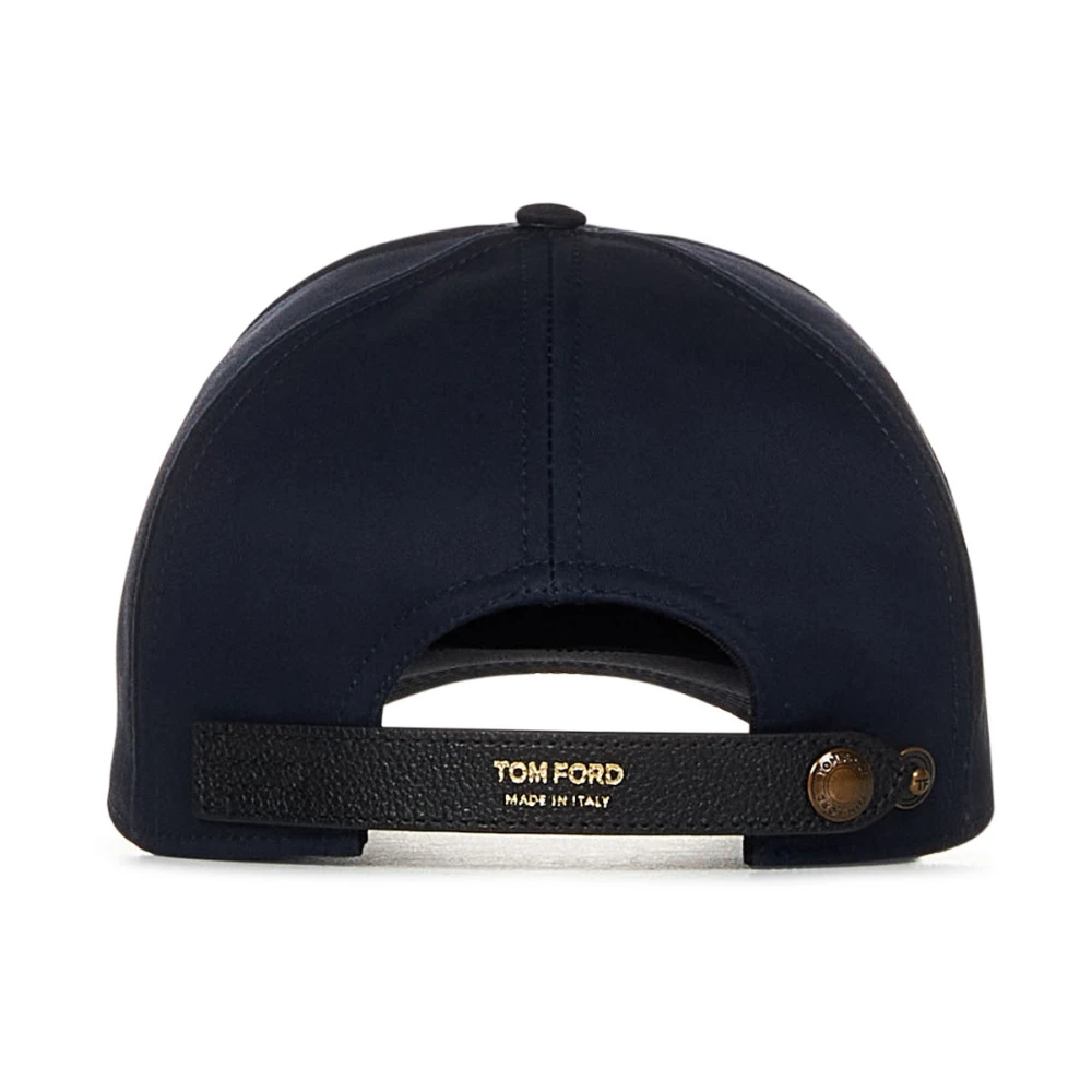 Tom Ford Blauwe Baseballpet met Logo Borduursel Blue Heren