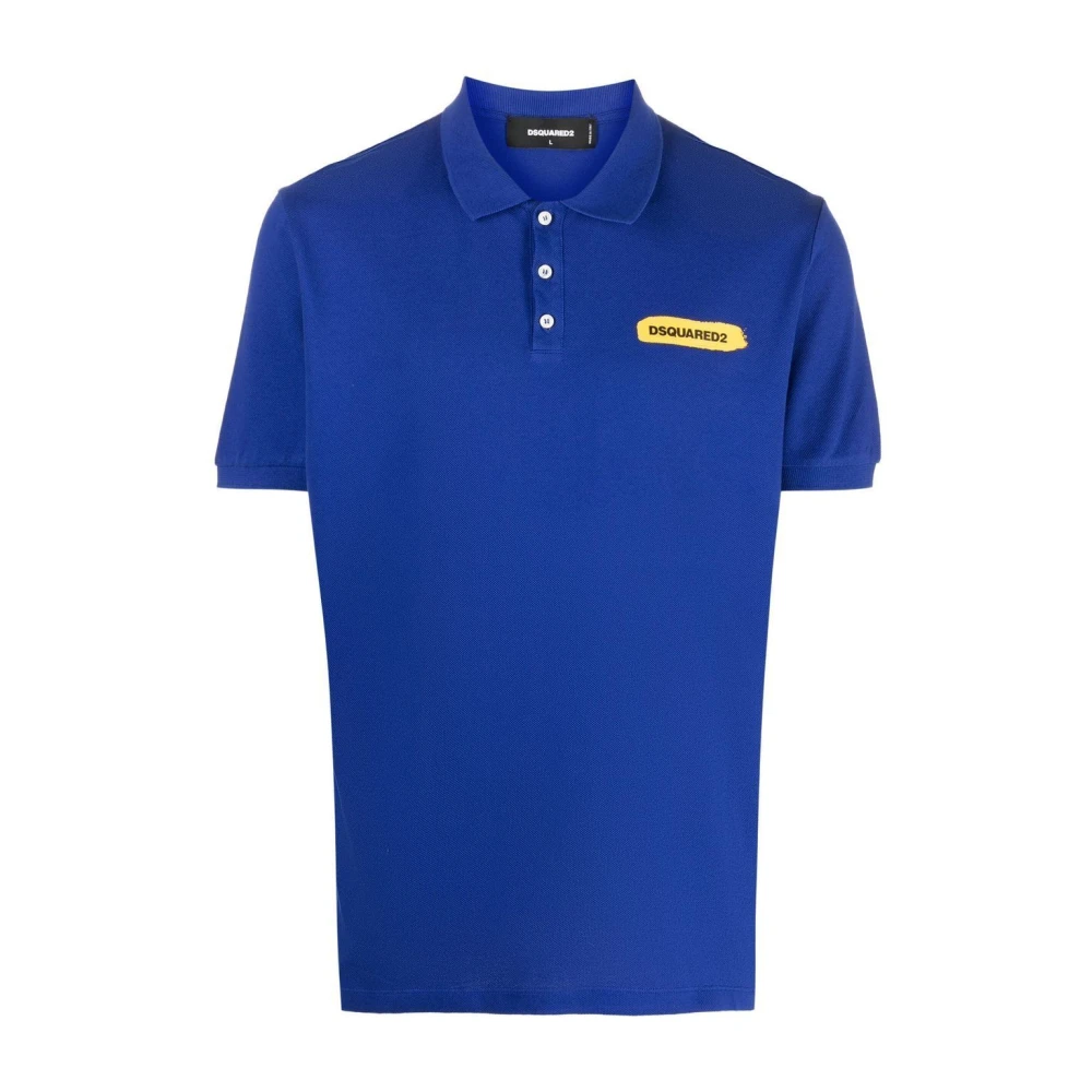 Dsquared2 Men's Blue Stylish Logo Polo Shirt