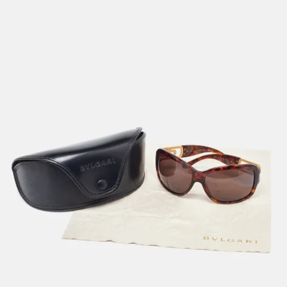 Bvlgari Vintage Pre-owned Acetate sunglasses Brown Dames
