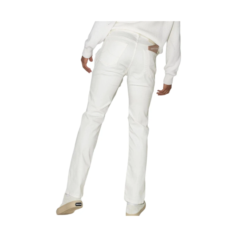 Jacob Cohën Slim Fit Witte Katoenmix Jeans White Heren