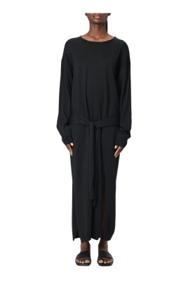 black-knit-midi-dress