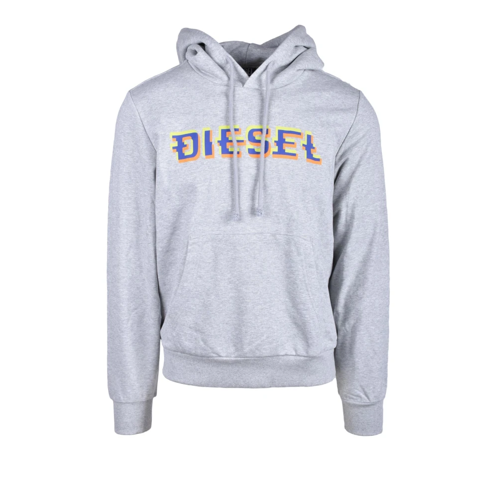 Diesel Herr Grå Sweatshirts & Hoodies 2XL, Bomull, Bomullströja