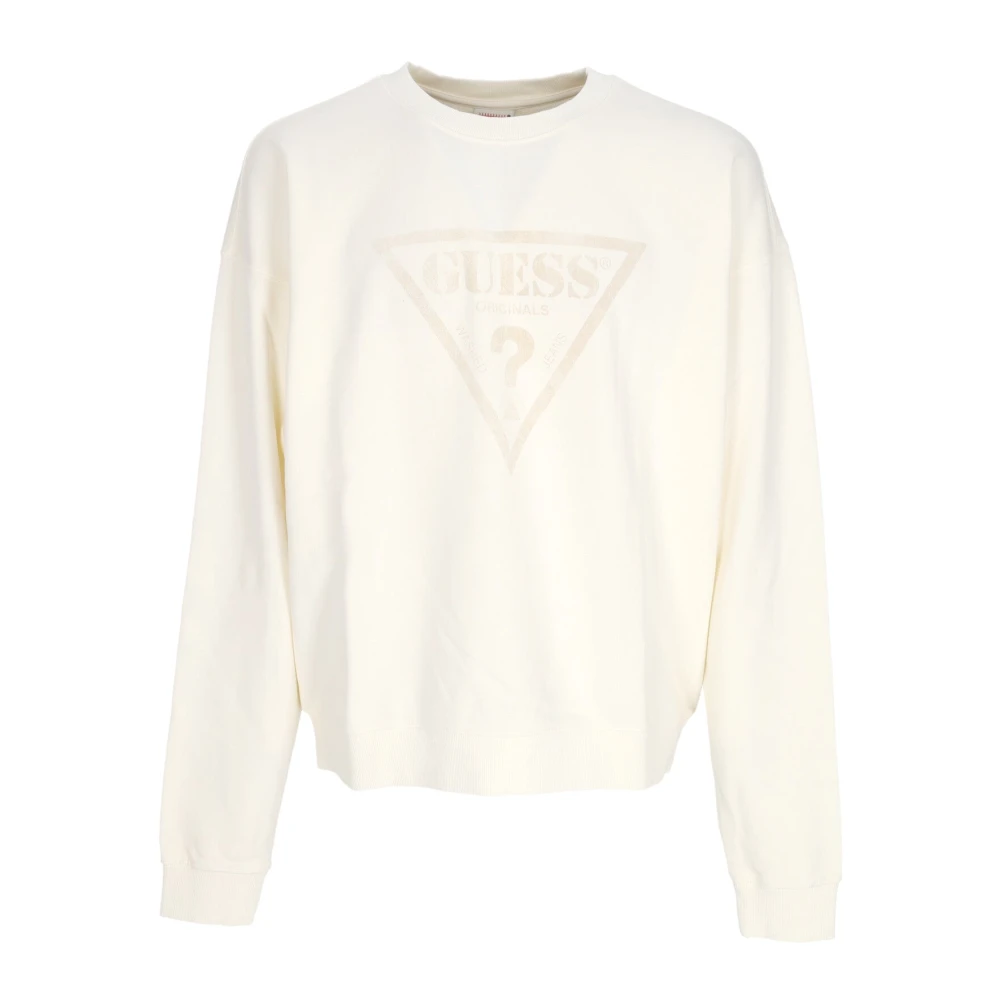 Guess Vintage Triangle Crewneck Sweatshirt Beige Heren