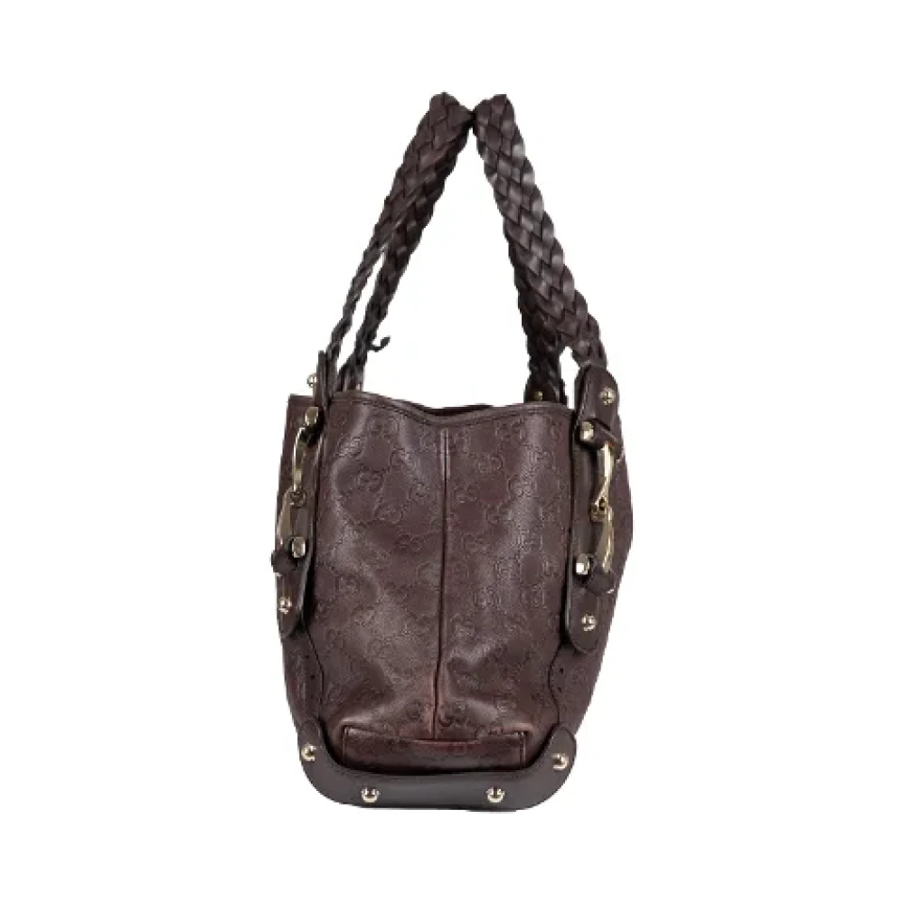 Gucci Vintage Pre-owned Leather gucci-bags Brown Dames