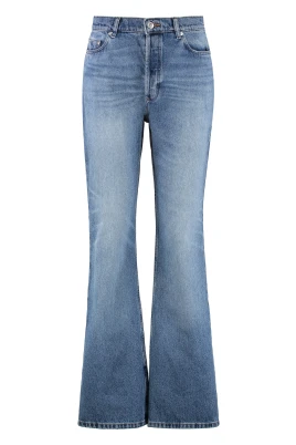 Romy Utsvängda Jeans med Hög Midja