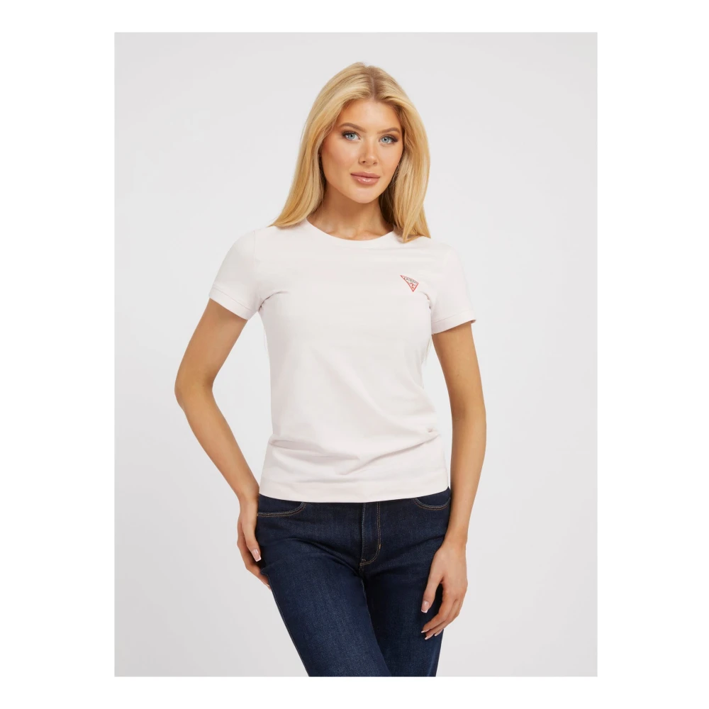 Guess Mini Triangle T-Shirt Pink Dames