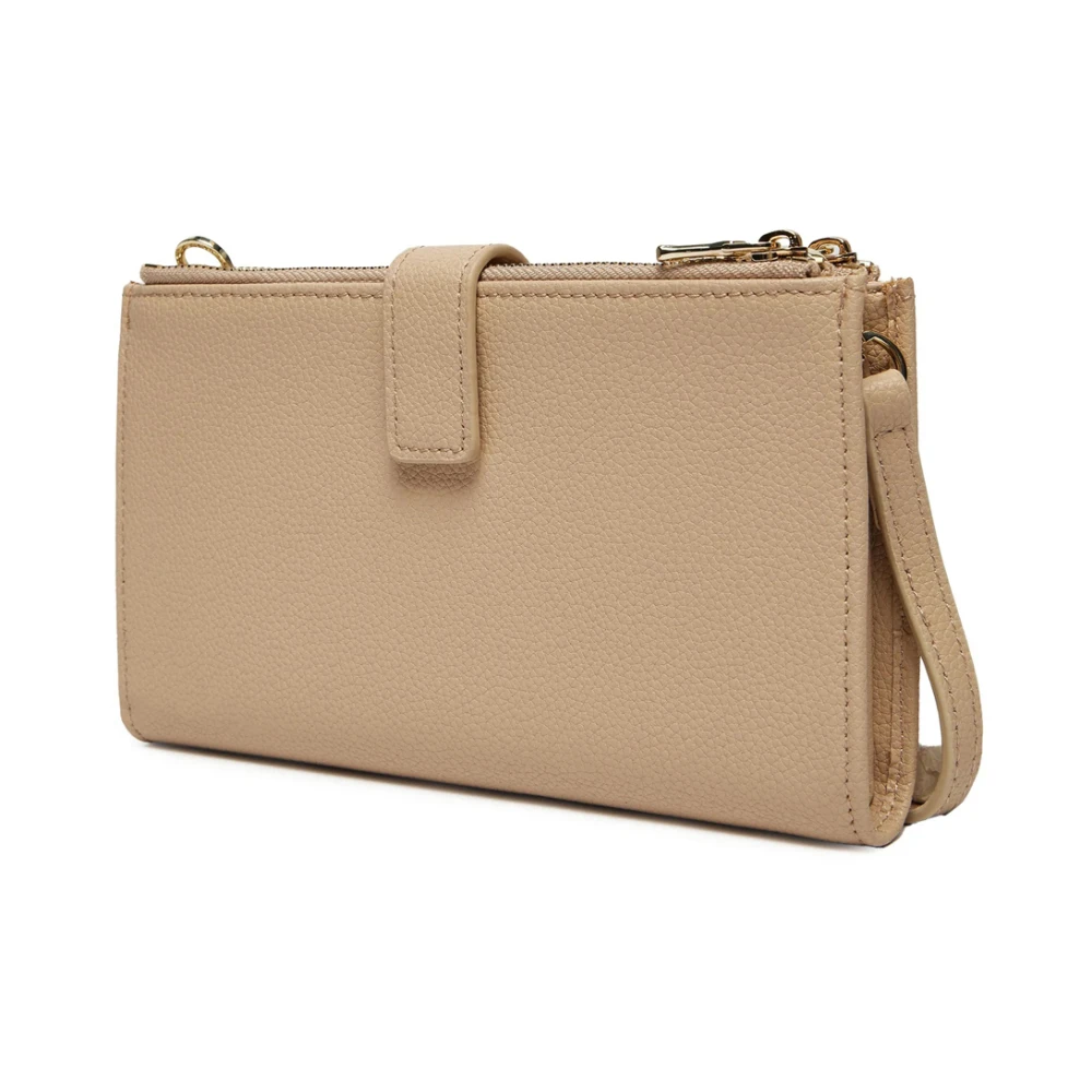 PATRIZIA PEPE Chique leren portemonnee met afneembare band Beige Dames