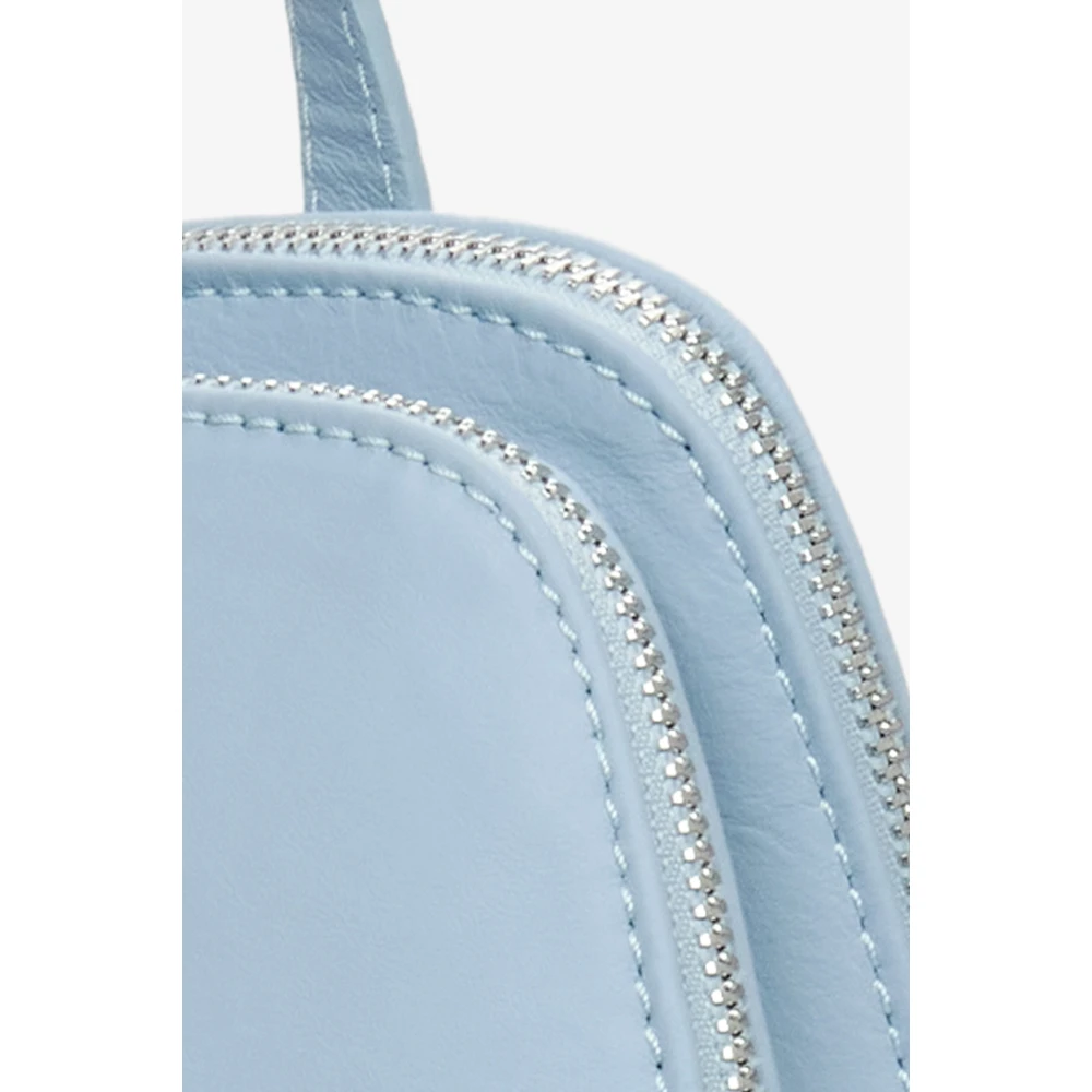 Estro Dames Lichtblauwe Rugzak gemaakt van Echt Italiaans Leer Er00115039 Blue Dames