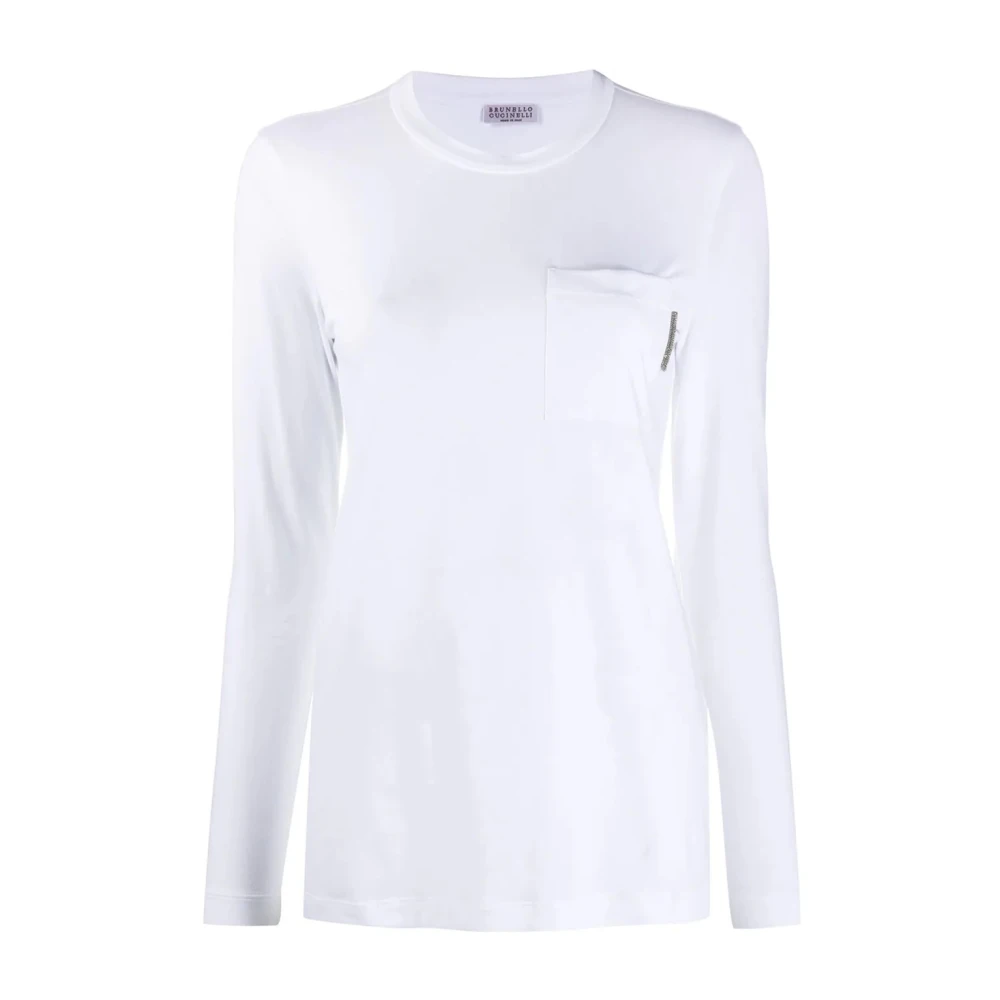 BRUNELLO CUCINELLI Breigoed Girocollo M L White Dames