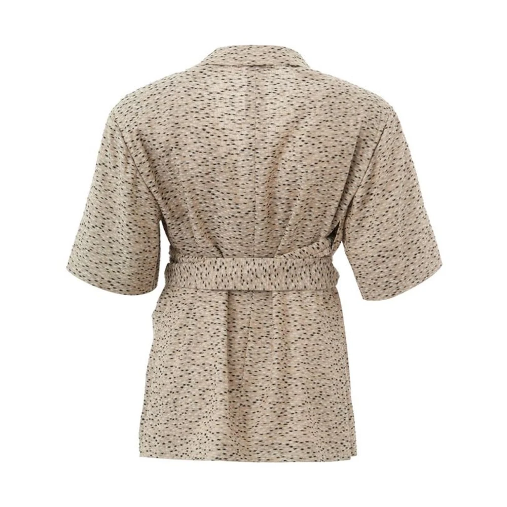 Lardini Elegante Linnen Jas in Beige Dames