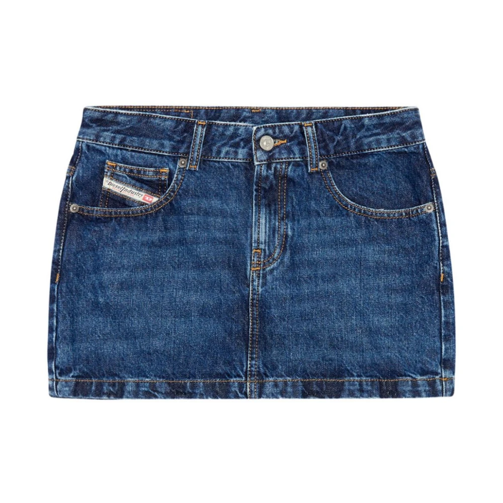 Diesel Vrouw Blauw Rokken Dames, W28, Katoen, E Rok