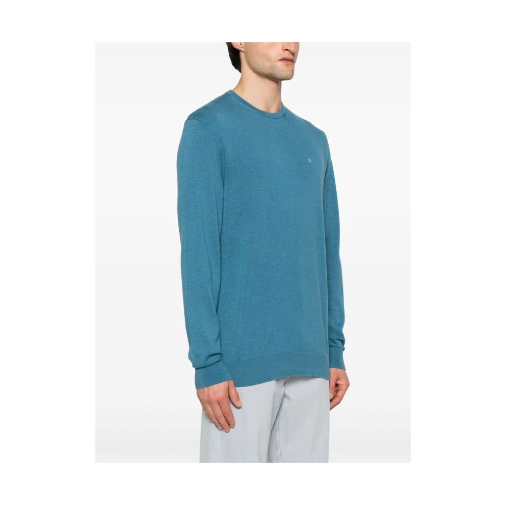 Calvin Klein Blauwe Crew Neck Sweater Blue Heren