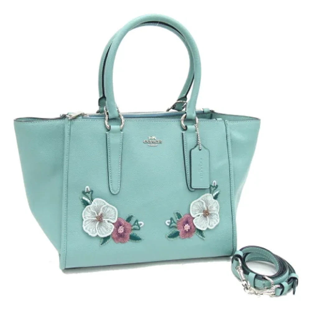Coach Pre-owned Leather handbags Blue Dames