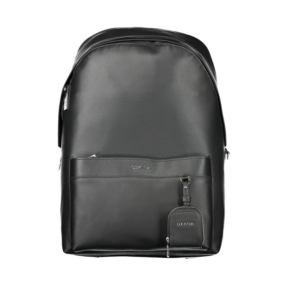Calvin Klein Zwarte Polyester Rugzak met Verstelbare Banden Black Heren