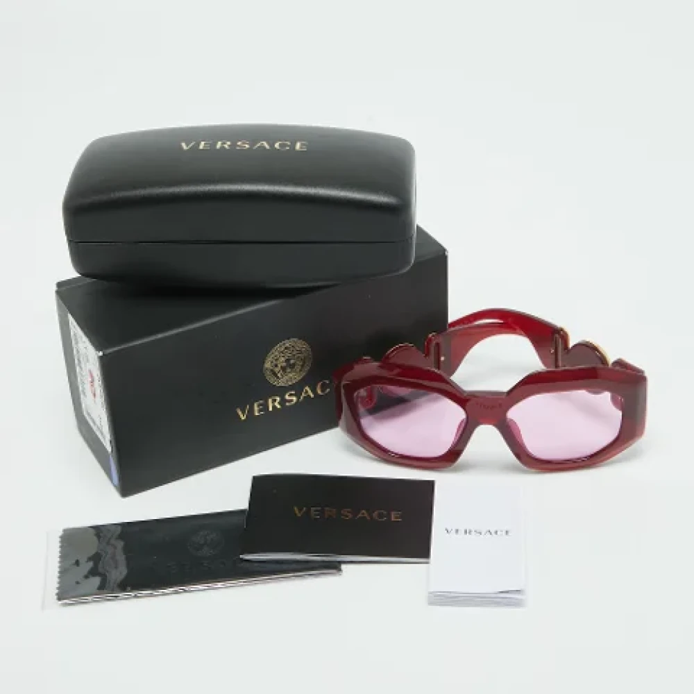 Versace Pre-owned Acetate sunglasses Red Dames