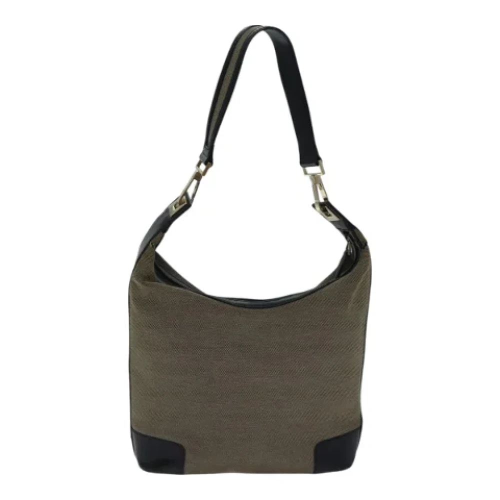 Gucci Vintage Pre-owned Canvas gucci-bags Beige Dames