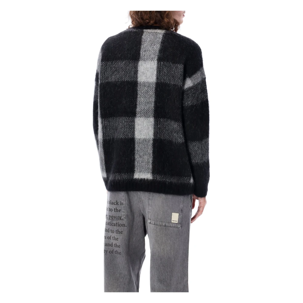 Emporio Armani Geruite Alpaca Trui Breigoed Multicolor Heren