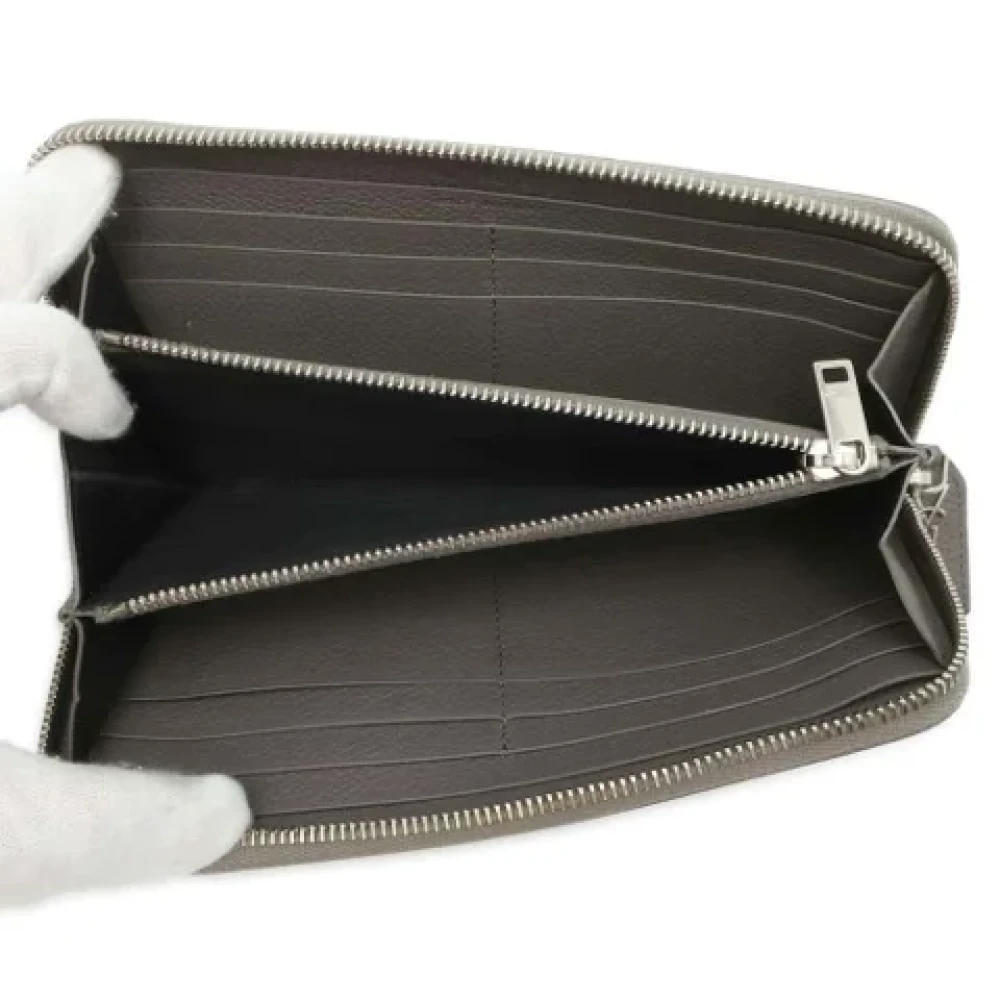 Saint Laurent Vintage Pre-owned Leather wallets Gray Dames
