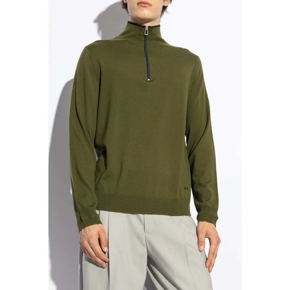PS By Paul Smith Turtleneck Sweater Green Heren