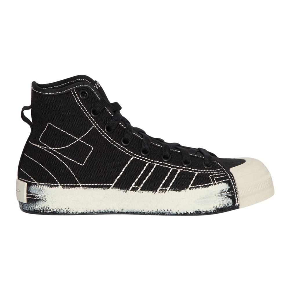 Y-3 Handgeschilderde High Top Schoenen Heren Schoenen Zwart