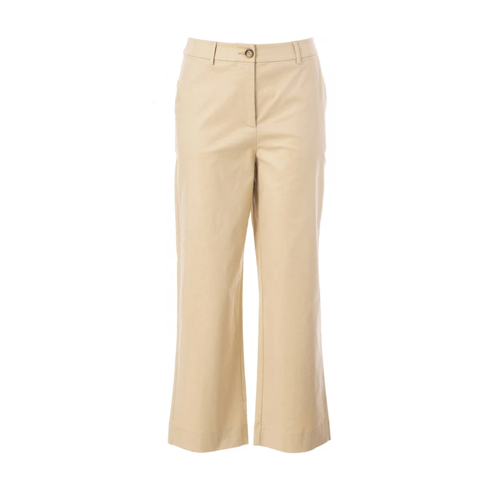 JC Sophie Gember Chino Broek met Klepzakken Beige Dames