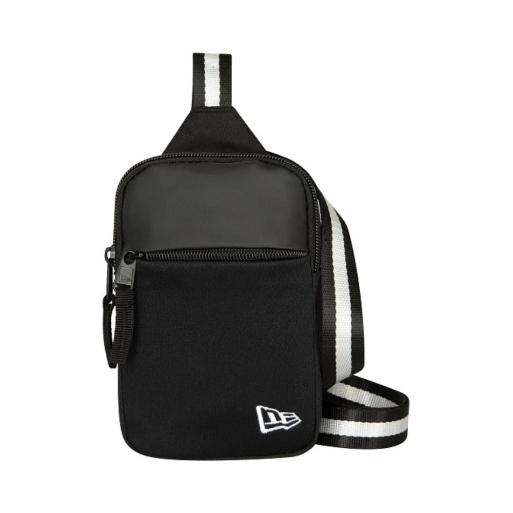 New era Zwarte Zijtas met Taping Black Heren
