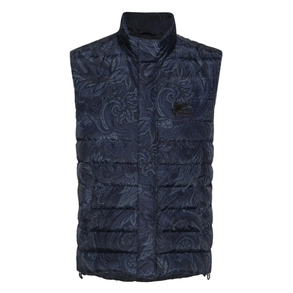 ETRO Puffer Vest voor Mannen Blue Heren