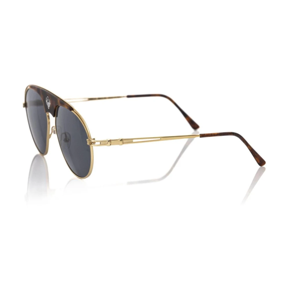 Frankie Morello Elegant Shield Solglasögon med Havana Accent Brown, Herr