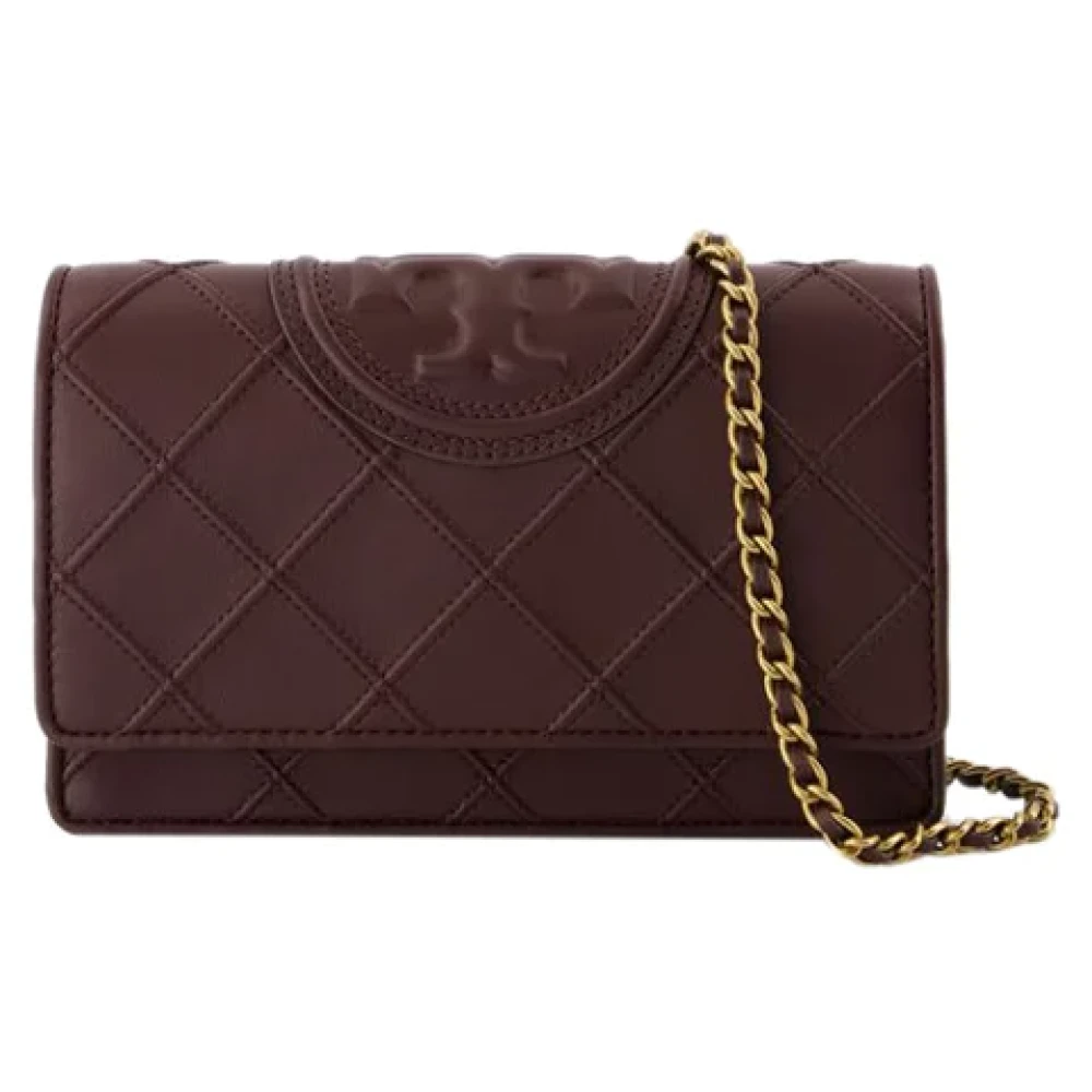 TORY BURCH Leather handbags Brown Dames