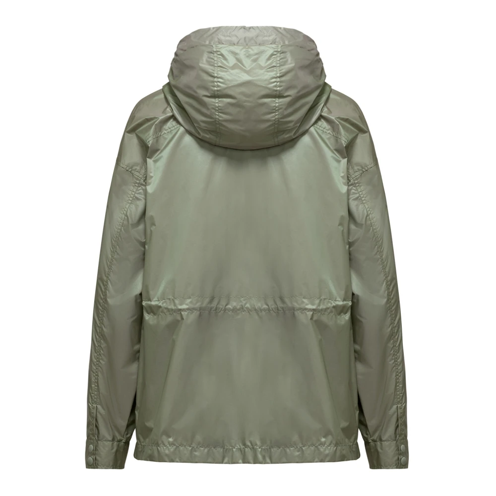 BomBoogie Glanzende Nylon Korte Parka Gray Dames