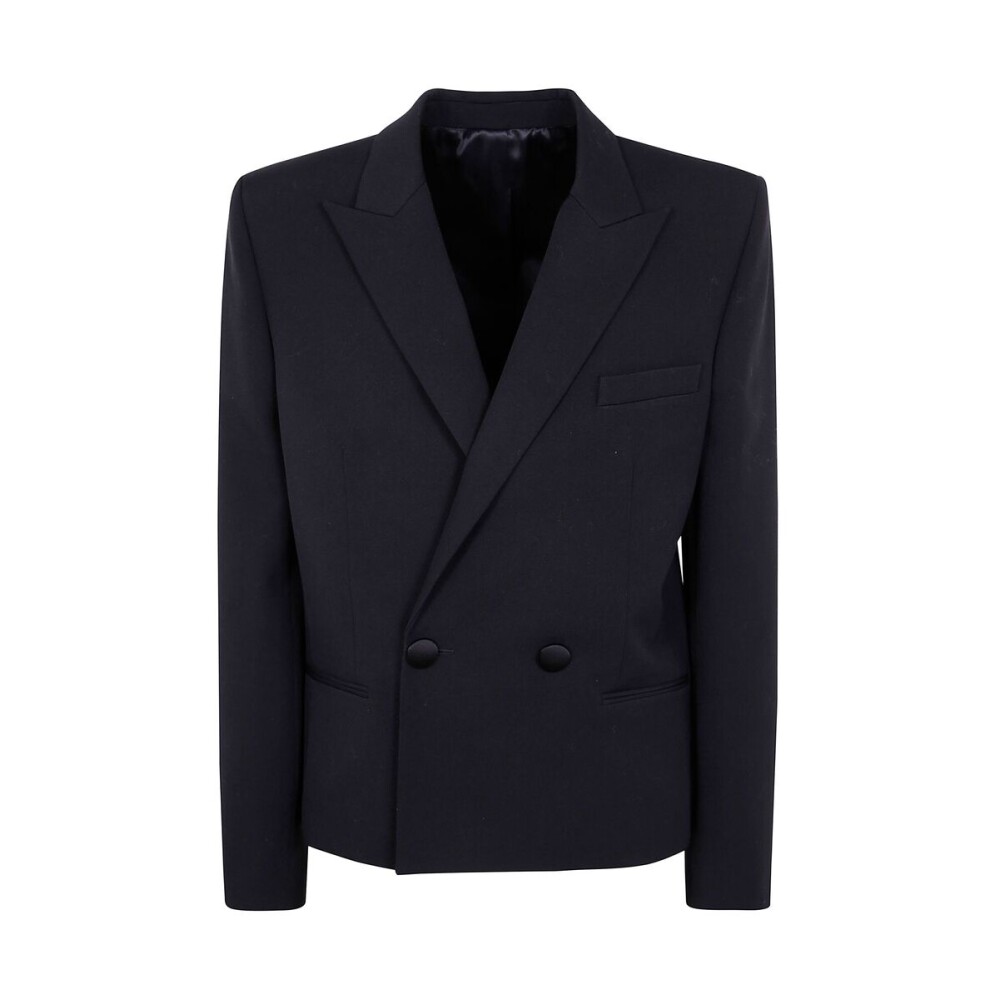 ジャケット BALMAIN Logo button double-breasted blazer Black 17977323_38338333_600.jpg