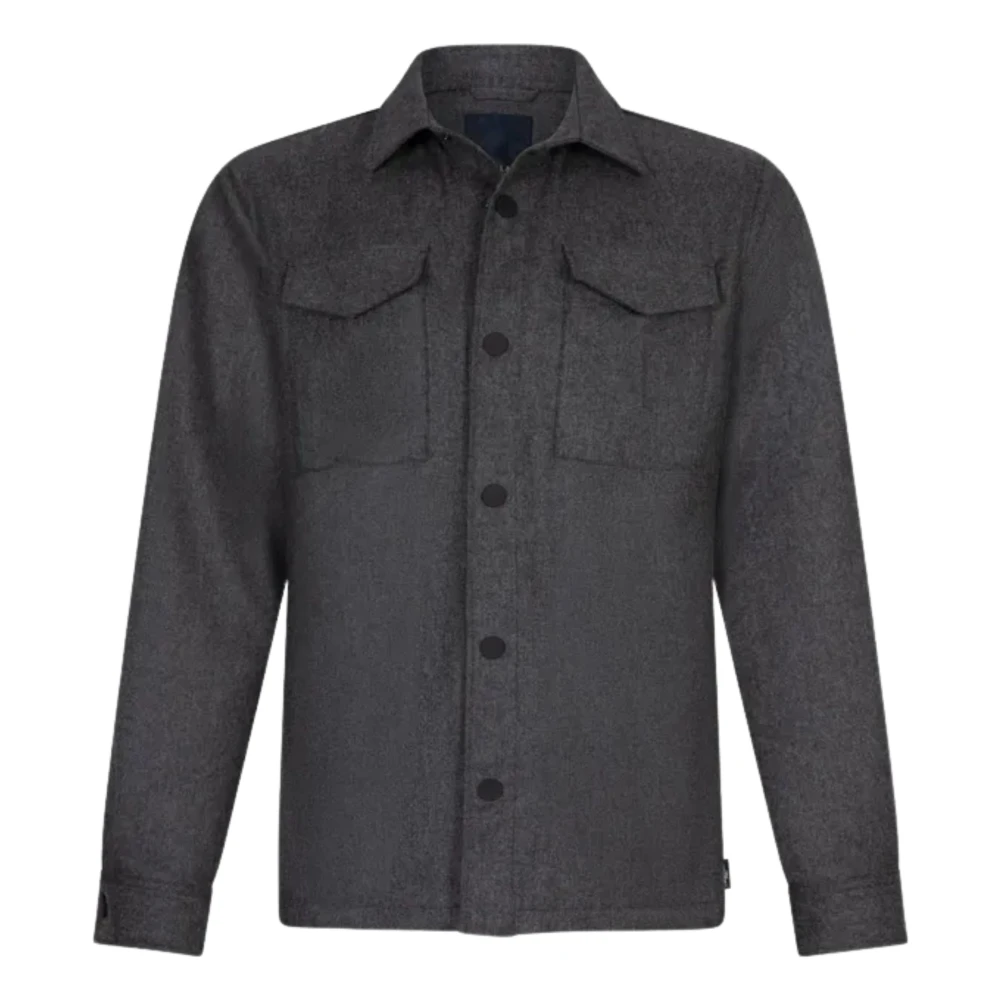 Cavallaro Gray Light Jackets, Male, L, Giovi Overshirt