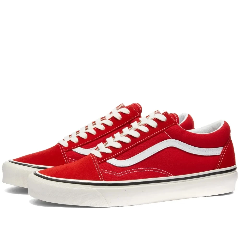 Vans Rode Canvas Lage Sneakers Red Heren