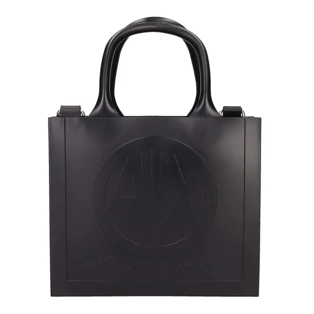 Armani Exchange Milky Bag Zwarte PVC Handtas Black Dames