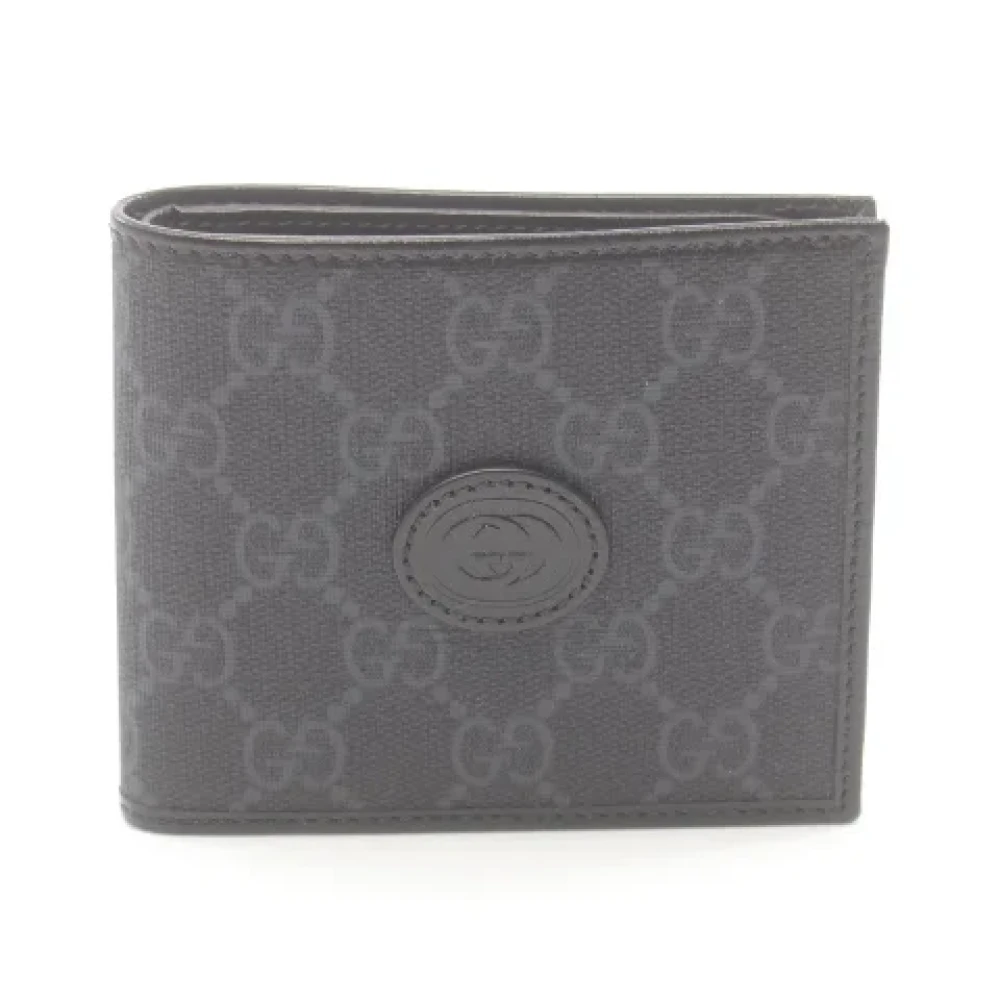 Gucci Vintage Pre-owned Canvas wallets Black Heren