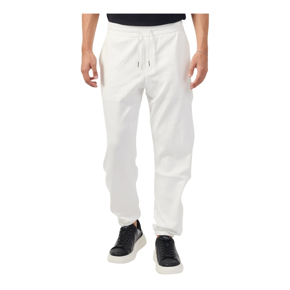 Armani Exchange Witte Joggingbroek met Zijlogo White Heren